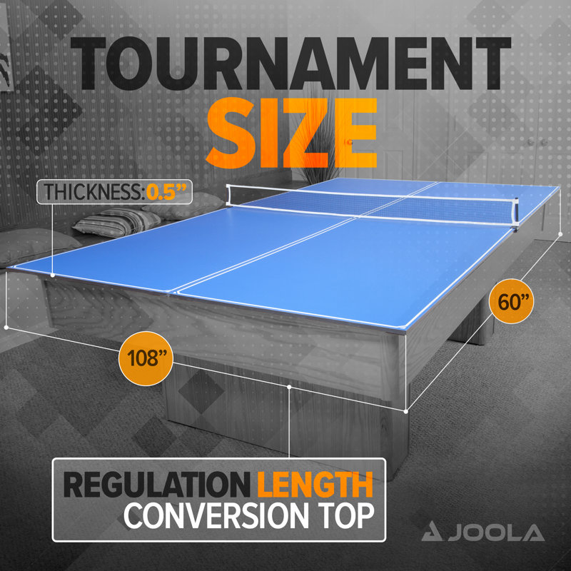 JOOLA Tetra 4Piece Table Tennis Table Conversion Top Includes Ping